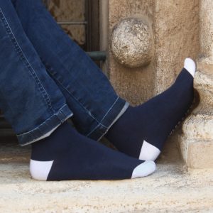 vue posee chaussettes coton bleu jules & jenn