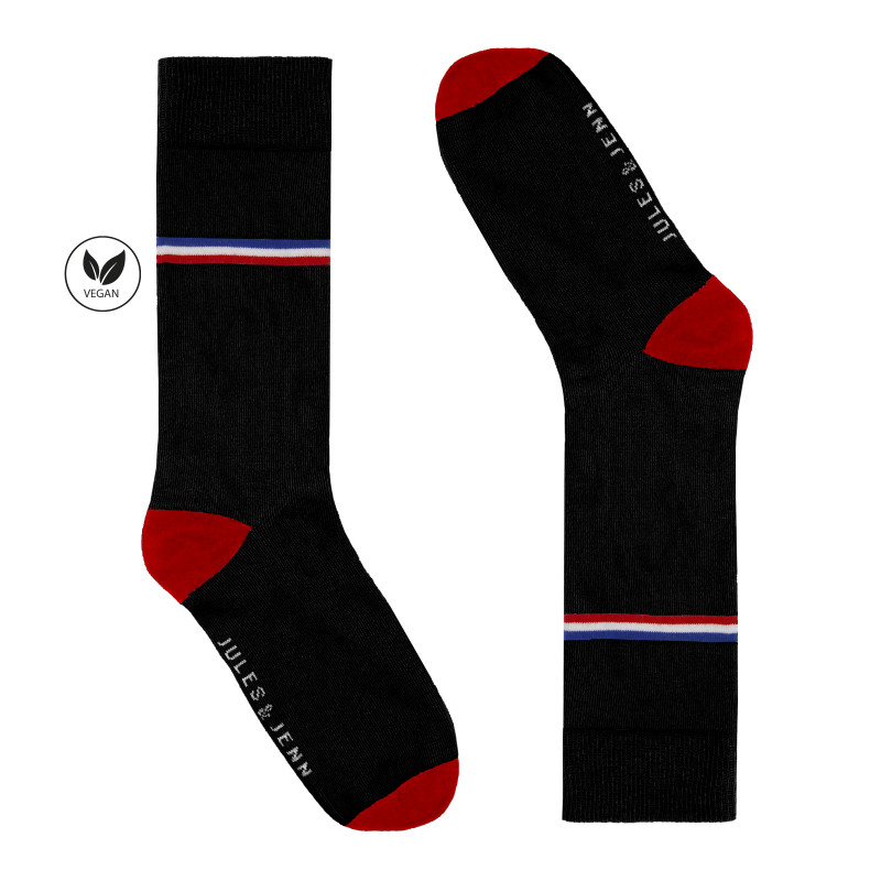vue cote chaussettes coton noir jules & jenn