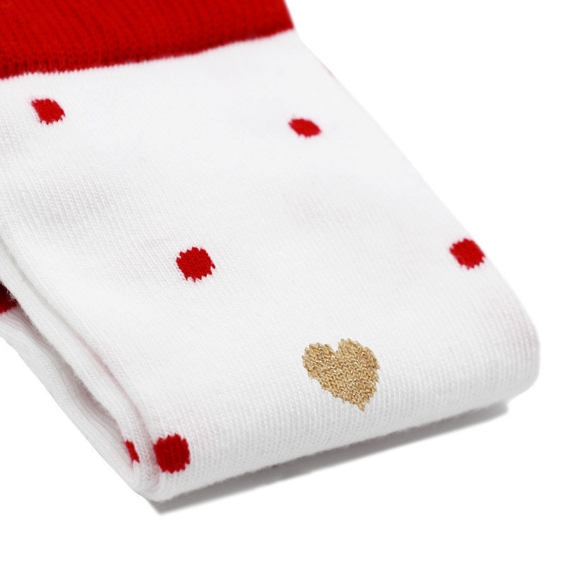 vue serree chaussettes pois coton blanc rouge jules & jenn