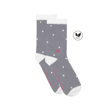chaussettes pois coton gris blanc jules & jenn