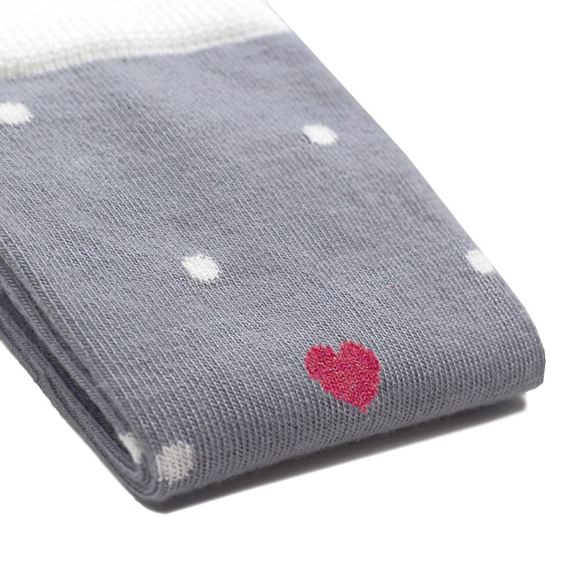 vue serree chaussettes pois coton gris blanc jules & jenn