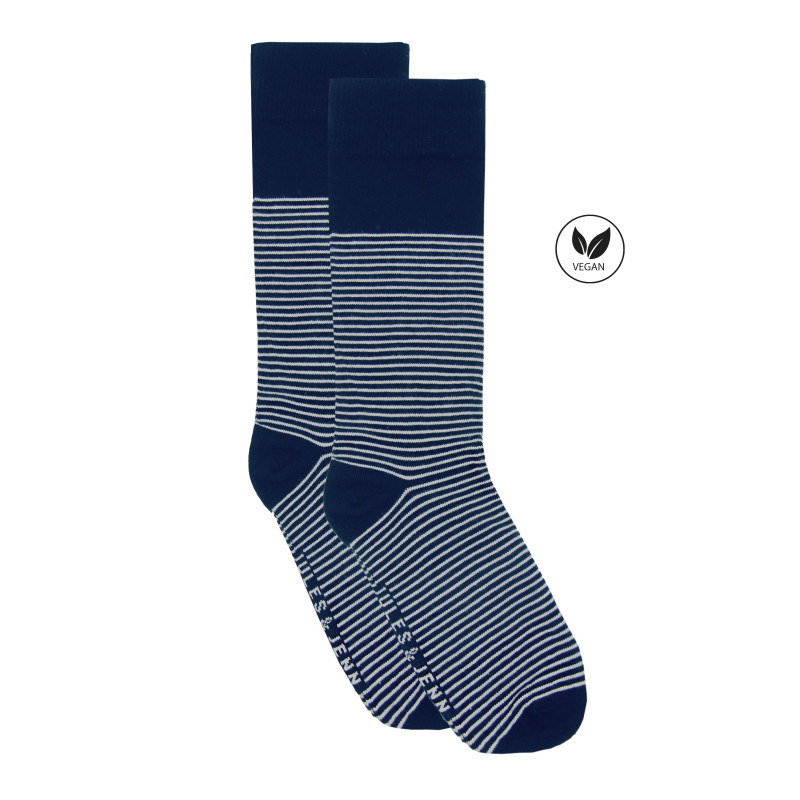 chaussettes rayees coton bleu gris jules & jenn