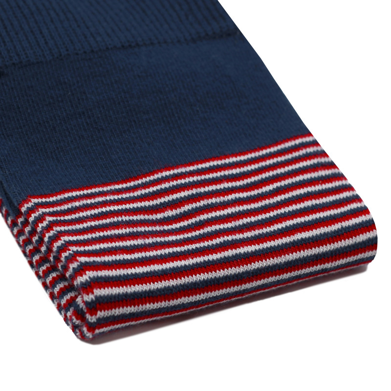 vue serree chaussettes rayees coton bleu rouge jules & jenn