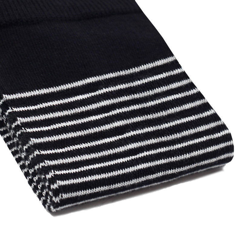 vue serree chaussettes rayees coton noir blanc jules & jenn