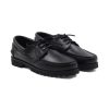 chaussures bateau crantees cuir noir jules & jenn