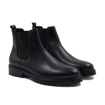 chelsea boots crantees cuir noir jules & jenn