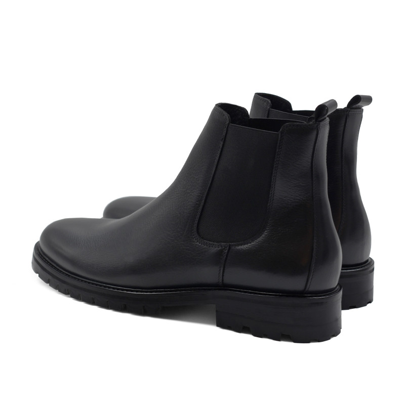 vue arriere chelsea boots crantees cuir noir jules & jenn