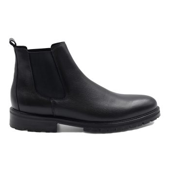 vue exterieur chelsea boots crantees cuir noir jules & jenn