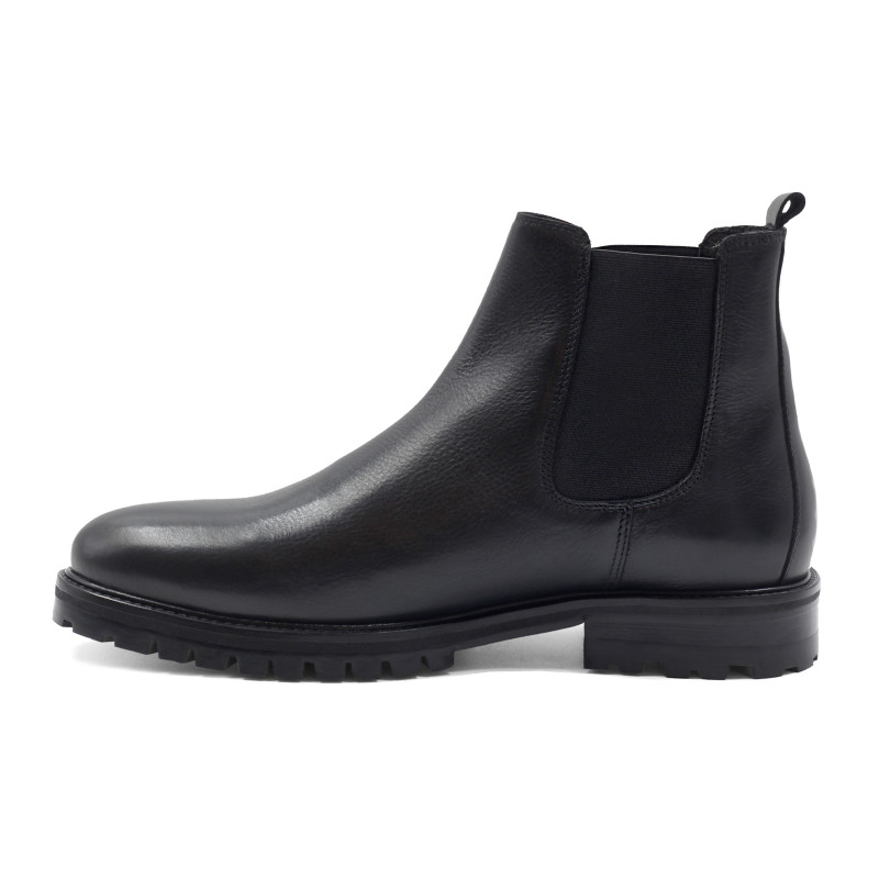 vue interieur chelsea boots crantees cuir noir jules & jenn