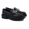 mocassins crantes cuir noir jules & jenn