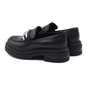 vue arriere mocassins crantes cuir noir jules & jenn