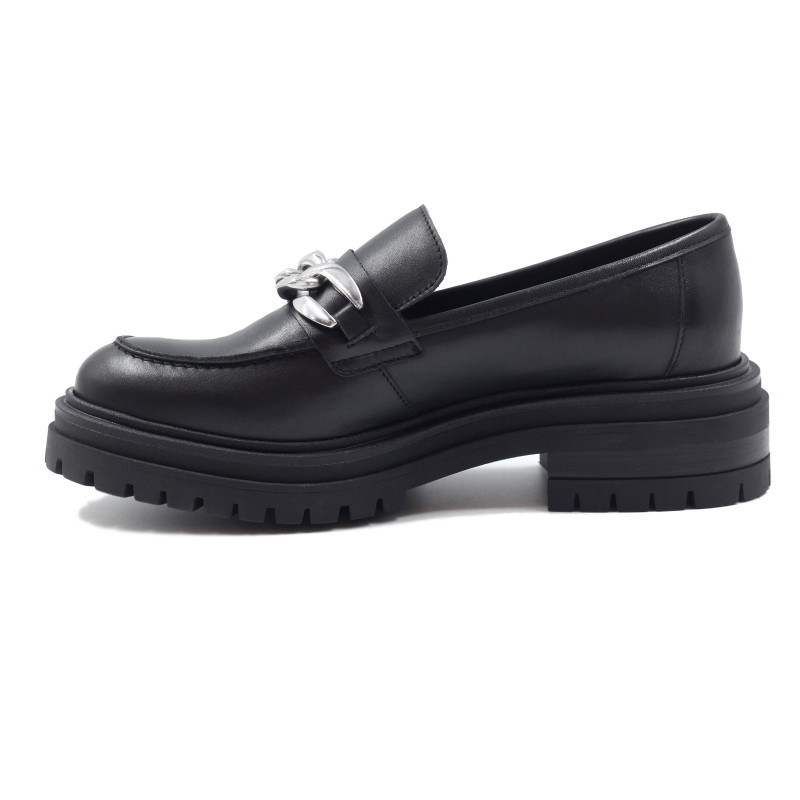 vue interieur mocassins crantes cuir noir jules & jenn