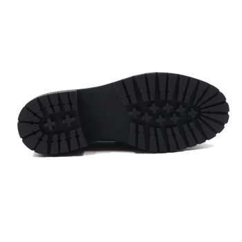 vue dessous mocassins crantes cuir noir jules & jenn
