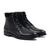 ranger boots à col cuir noir jules & jenn