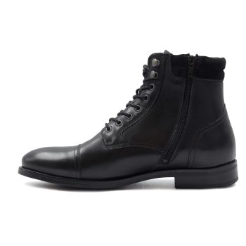 vue interieure ranger boots à col cuir noir jules & jenn