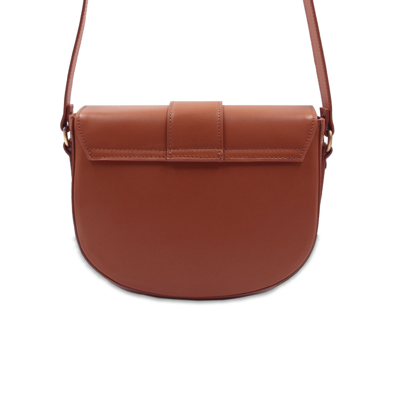 vue arriere sac boucle cuir brique jules & jenn