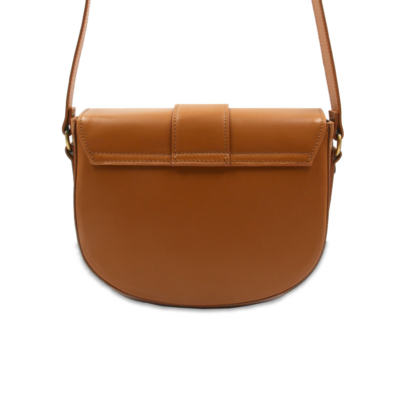 vue arriere sac boucle cuir camel jules & jenn
