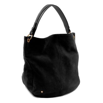 sac demi lune cuir daim noir jules & jenn