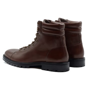 vue arriere boots montagne cuir marron jules & jenn
