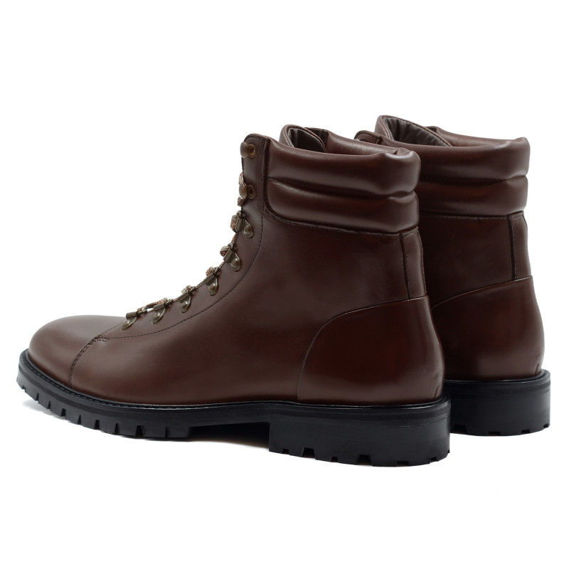 vue arriere boots montagne cuir marron jules & jenn