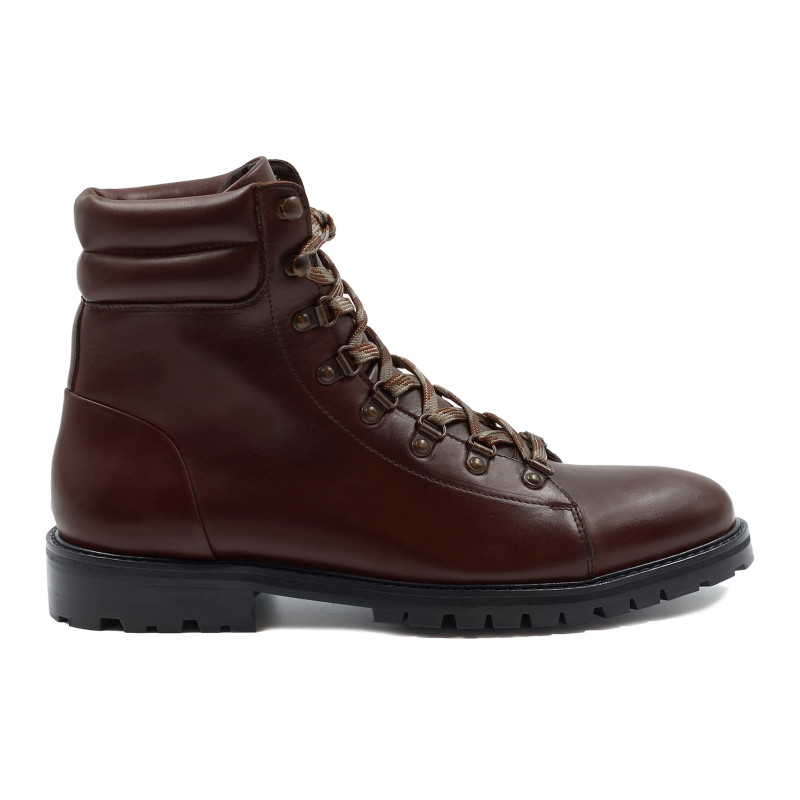 vue exterieure boots montagne cuir marron jules & jenn