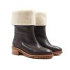 bottes fourrees cuir marron jules & jenn