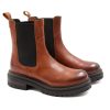 bottines chelsea crantees cuir cognac jules & jenn