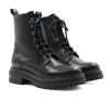 bottines ranger crantees cuir noir jules & jenn