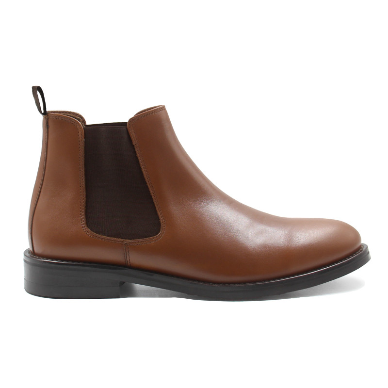 vue exterieur chelsea boots ville cuir cognac jules & jenn