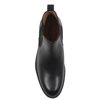 vue dessus chelsea boots ville cuir noir jules & jenn