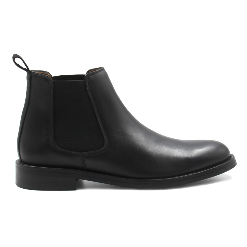 vue exterieur chelsea boots ville cuir noir jules & jenn