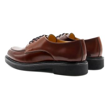 vue arriere derbies cuir brillant cognac jules & jenn