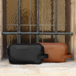 vue posee trousse de toilette cuir grave noir jules & jenn