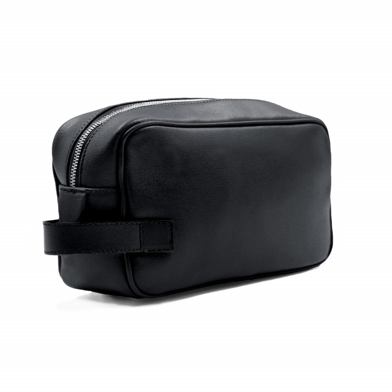 vue arriere trousse de toilette cuir grave noir jules & jenn