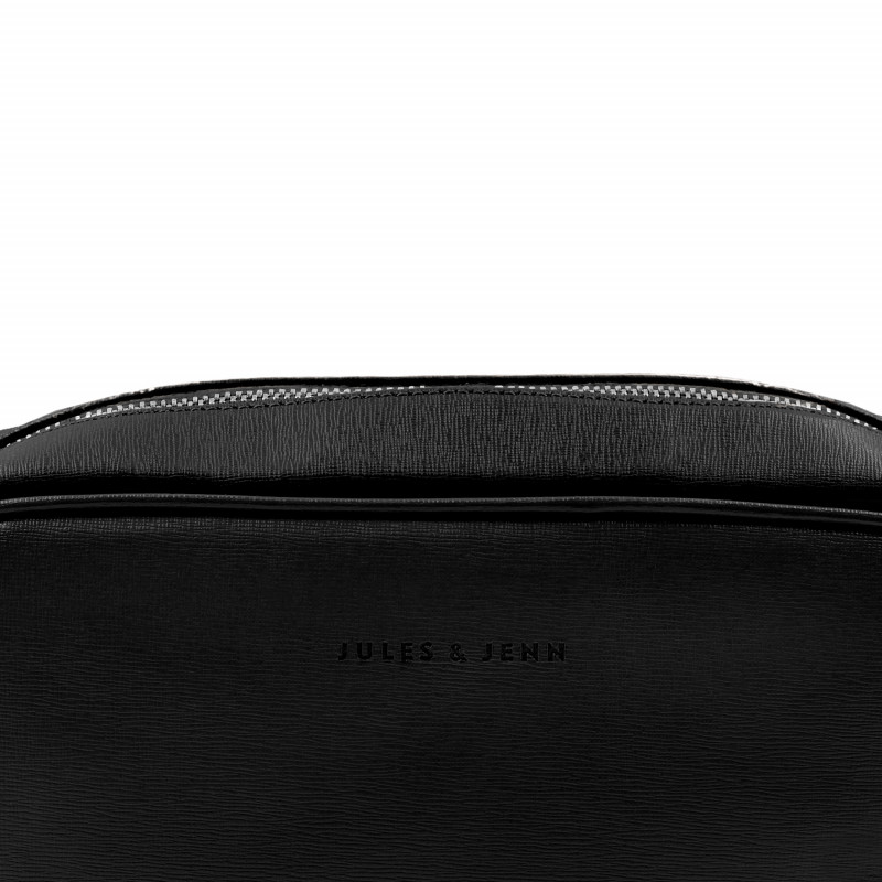 vue serree trousse de toilette cuir grave noir jules & jenn
