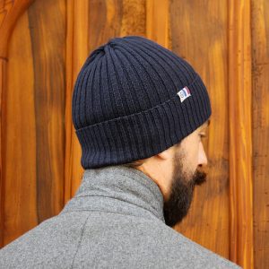 vue portee bonnet coton recycle bleu jules & jenn