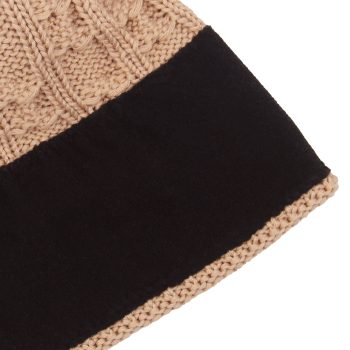 vue interieur bonnet pompon laine camel jules & jenn