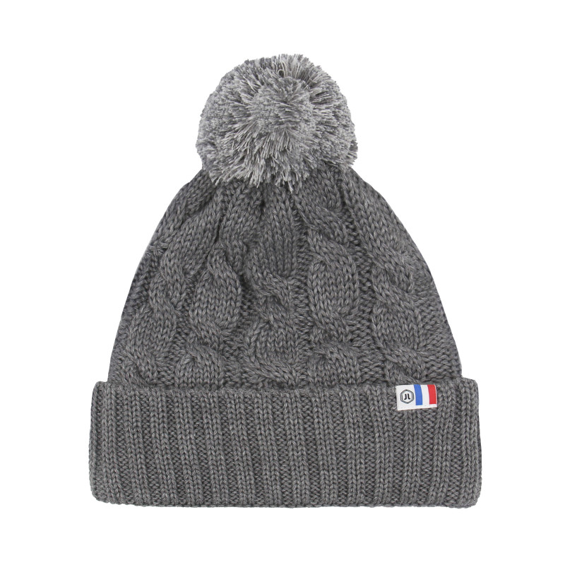 bonnet pompon laine gris jules & jenn