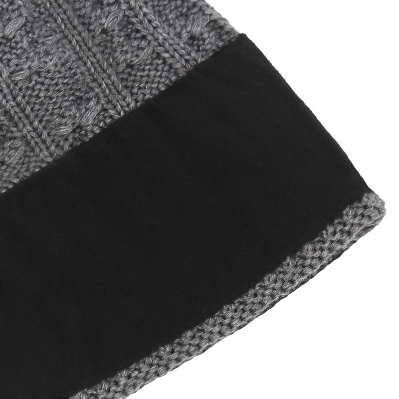 vue interieur bonnet pompon laine gris jules & jenn