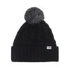 bonnet pompon laine noir & gris jules & jenn