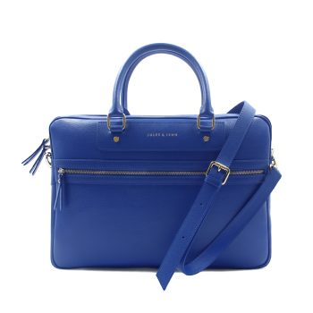 sacoche cuir grave bleu royal jules jenn