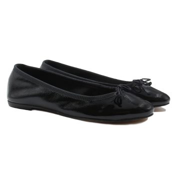 ballerines classiques cuir brillant noir jules & jenn