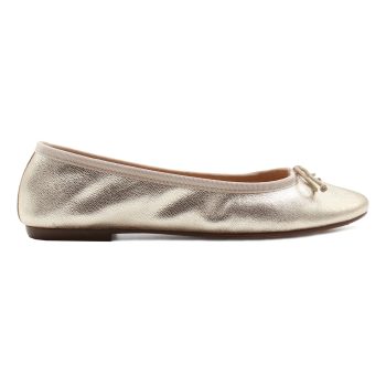 vue exterieur ballerines classiques cuir metallise dore jules & jenn
