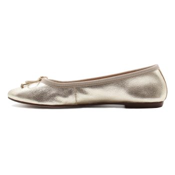 vue interieur ballerines classiques cuir metallise dore jules & jenn