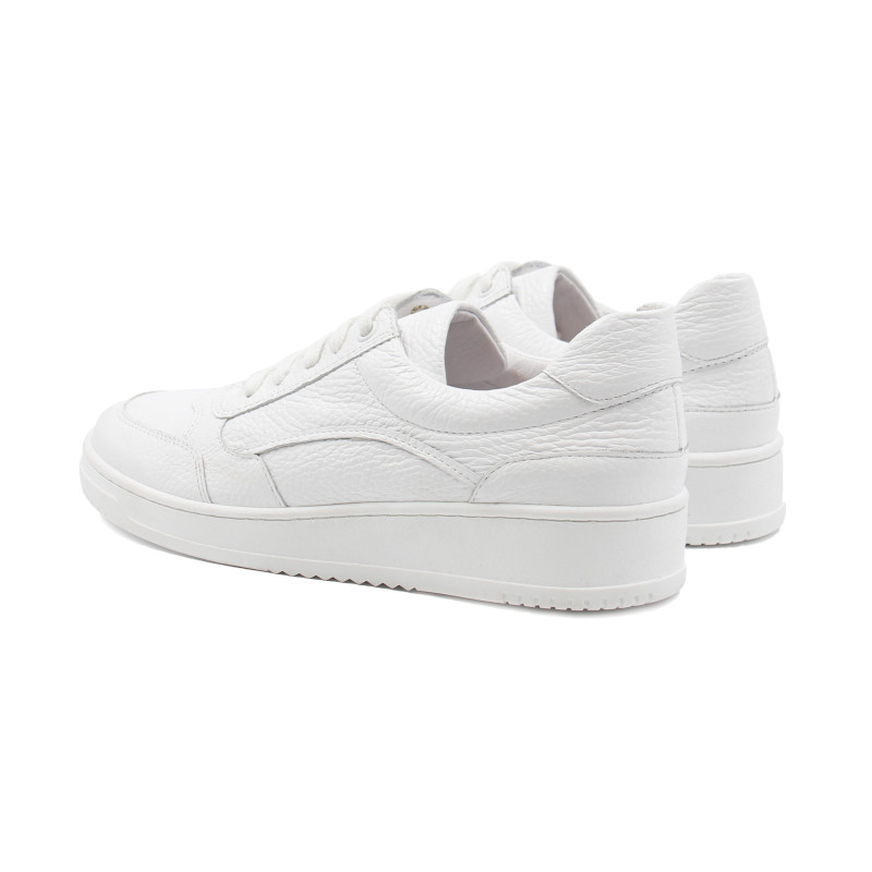 vue arriere Baskets vintage cuir grainé blanc jules & jenn