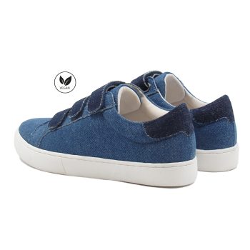 vue arriere baskets scratch jean bleu denim bleu jules & jenn