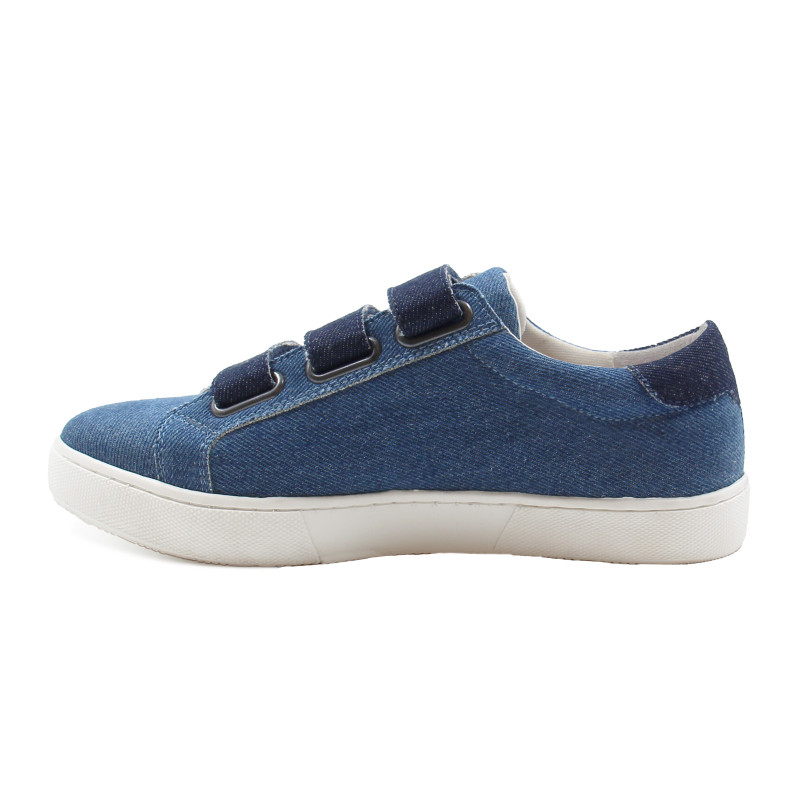 vue interieur baskets scratch jean bleu denim bleu jules & jenn