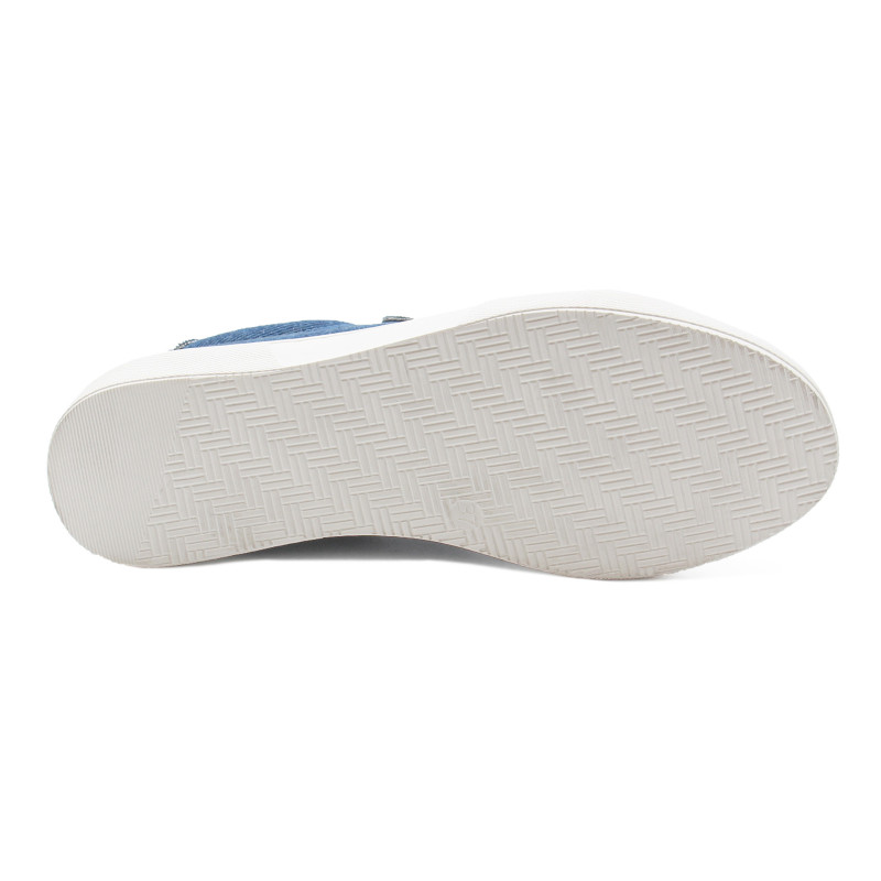 vue dessous baskets scratch jean bleu denim bleu jules & jenn