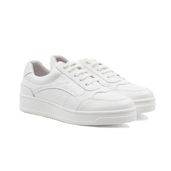 baskets vintage cuir graine blanc jules & jenn