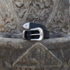 vue posee ceinture far west cuir noir jules & jenn